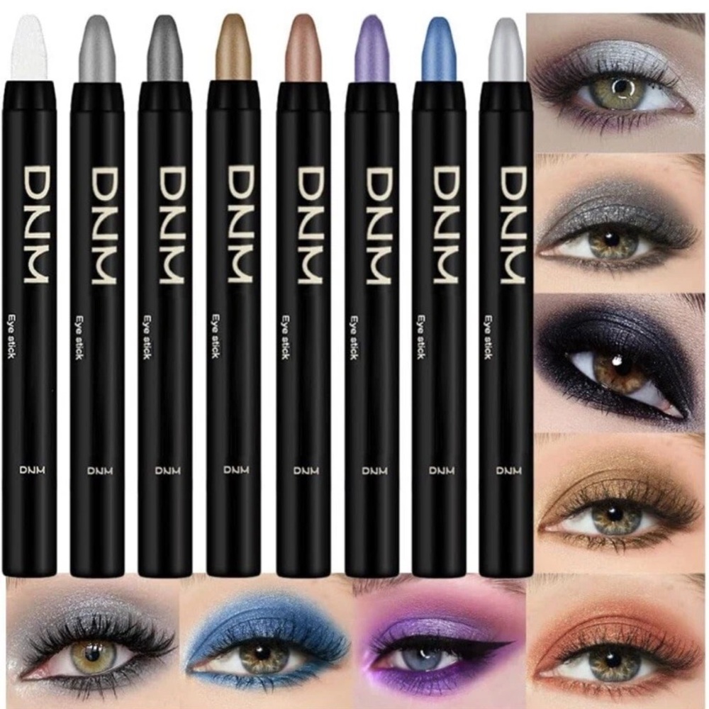 Eye Shadow Stick Set - Silver, Gold, Brown, Blue, Purple